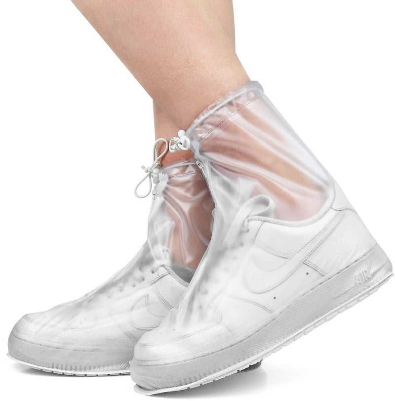 Galashield Rain Shoe Covers | Waterproof Shoe Covers for Men Women | Reusable Galoshes Overshoes (Clear, XX-Large) - Image 2