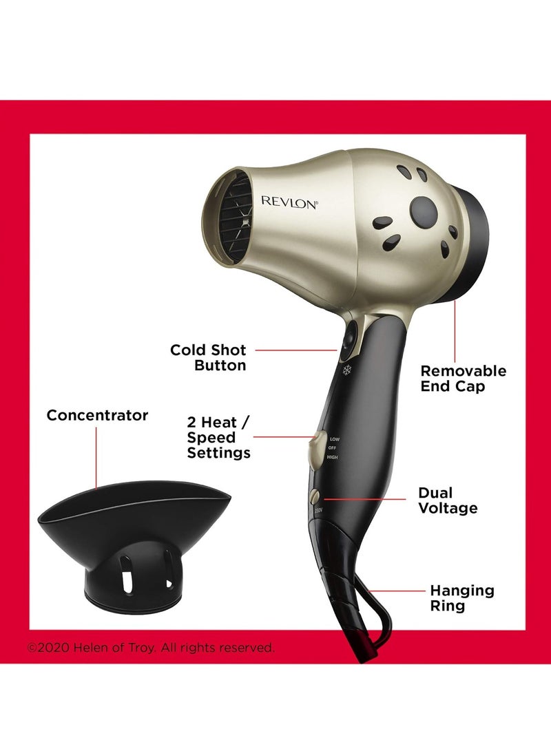 REVLON 1875W Compact Folding Handle Hair Dryer | Great for Travel - Image 4