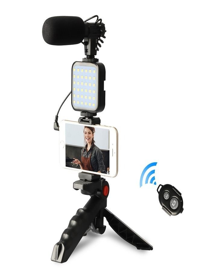 Smartphone Vlogging Kit With Tripod Stand Black - Image 2