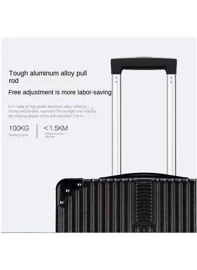 XiuWoo 3-Piece Durable PC+ABS Hardshell Luggage Set with 360° Spinner Wheels Multi-Size 20/24/28 Inch Scratch-Resistant Lightweight Suitcases for Air Travel Family Business Trips,Black - Image 5