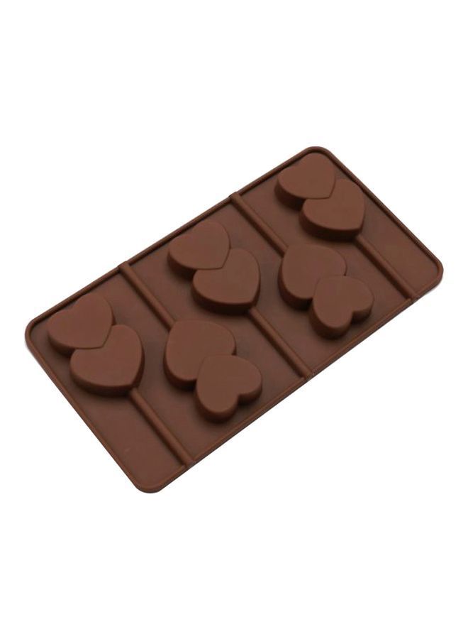 NIBEMINENT Silicone Lollipop Mould Brown 23.8x10.6x1.2centimeter - Image 1