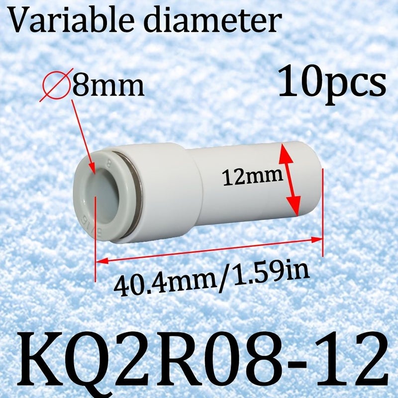 10 Pcs KQ2R Pneumatic Tube Fittings Reducer Branch Quick Connector Fast Plug Conversion 12mm 16mm - Image 1