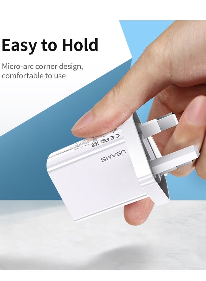 Usams Portable Fast Charger UK Plug Single USB 2.1A Travel Charging Adaptor For Smartphone - Image 3