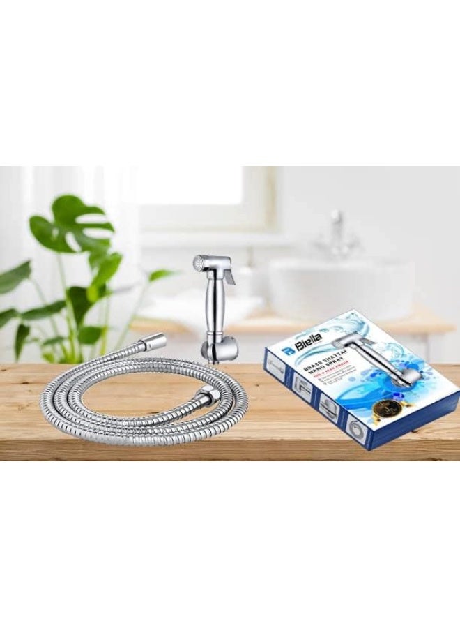 Biella Luxury Brass Bidet Sprayer For Toilet | Handheld Bidet Shattaf Toilet Spray With Hose And Holder | Full Brass Body And Head, High Flow, Anti-Crack And Leak Proof - Image 3