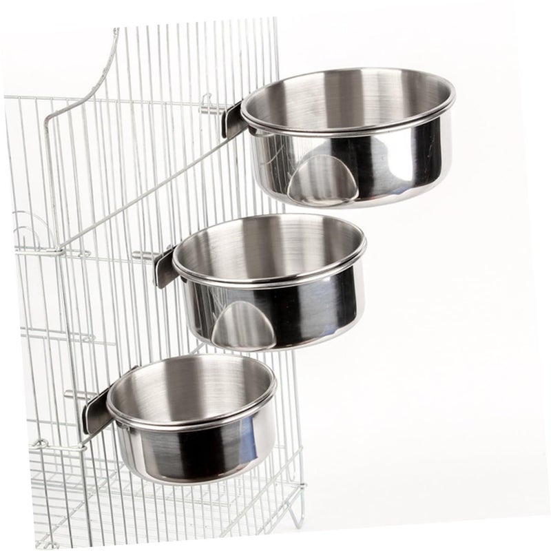 Stainless Steel Parrot Feeding Bowl Medium Pet Food Box Water Basin Removable Easy Cleaning - Image 5