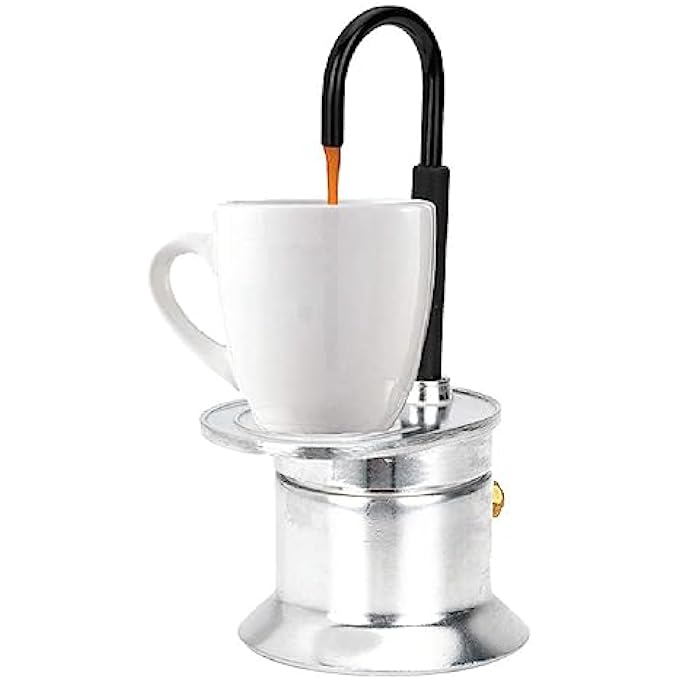 rayihni Stovetop Moka Pot Mini 1 Cup 50Ml Single Spout Espresso Coffee Maker Italian Style Moka Coffee Pot For Outdoor Camping Home Portable Espresso Moka Pot - Image 2