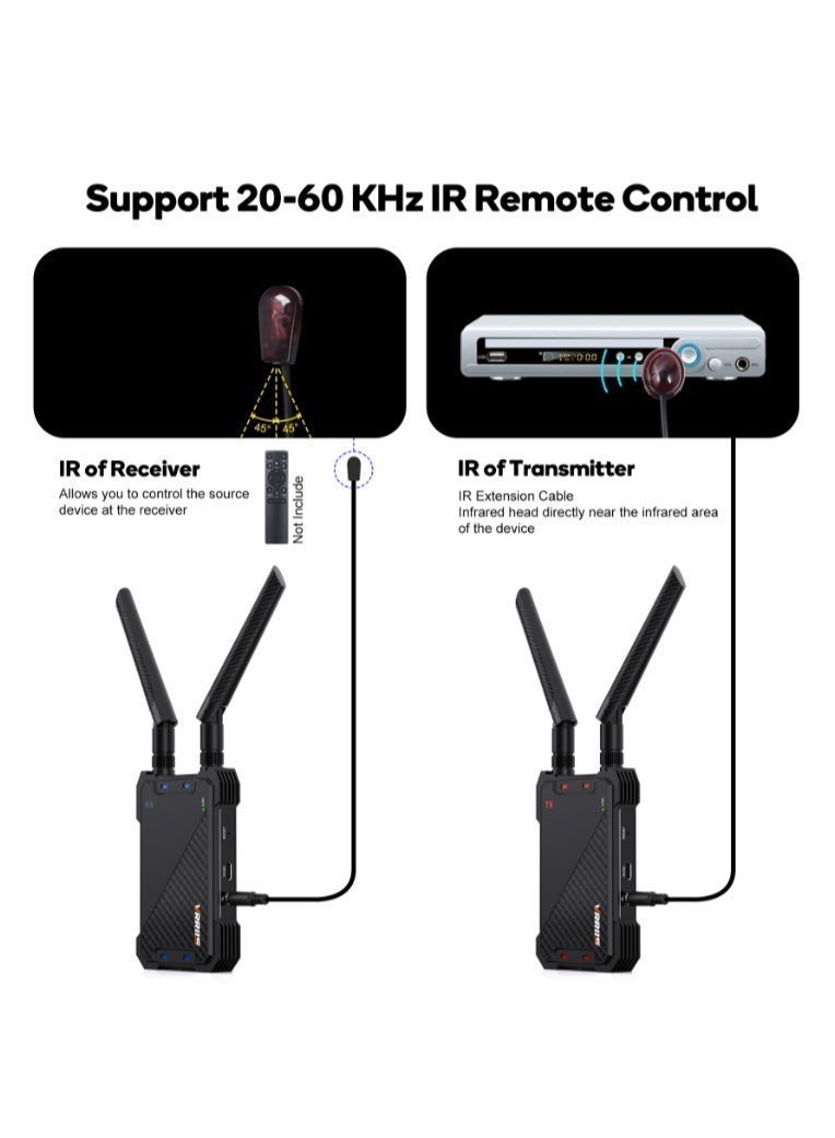 مجموعة موسع HDMI لاسلكي، 1080P عالي الدقة، مدى 400 متر، 1 جهاز إرسال + 3 أجهزة استقبال - Image 1
