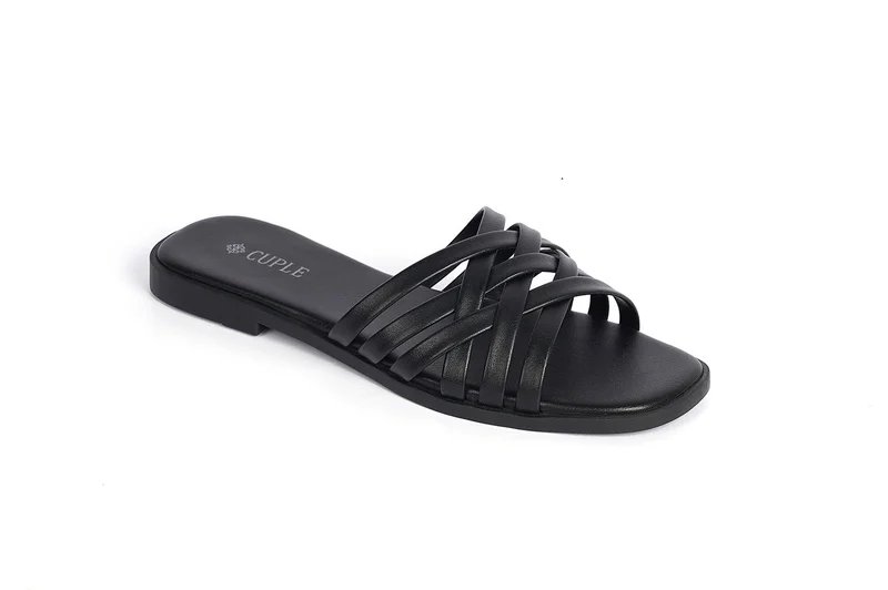 كابلي صنادل نسائية متعددة الأشرطة سهلة الارتداء