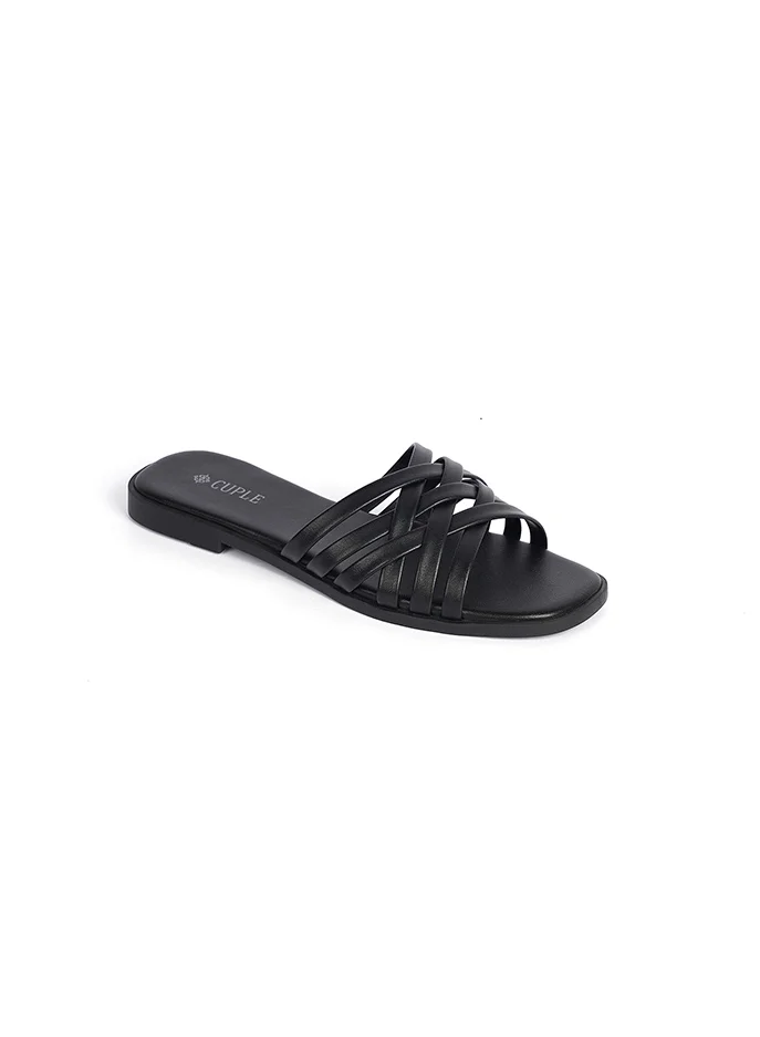 كابلي صنادل نسائية متعددة الأشرطة سهلة الارتداء