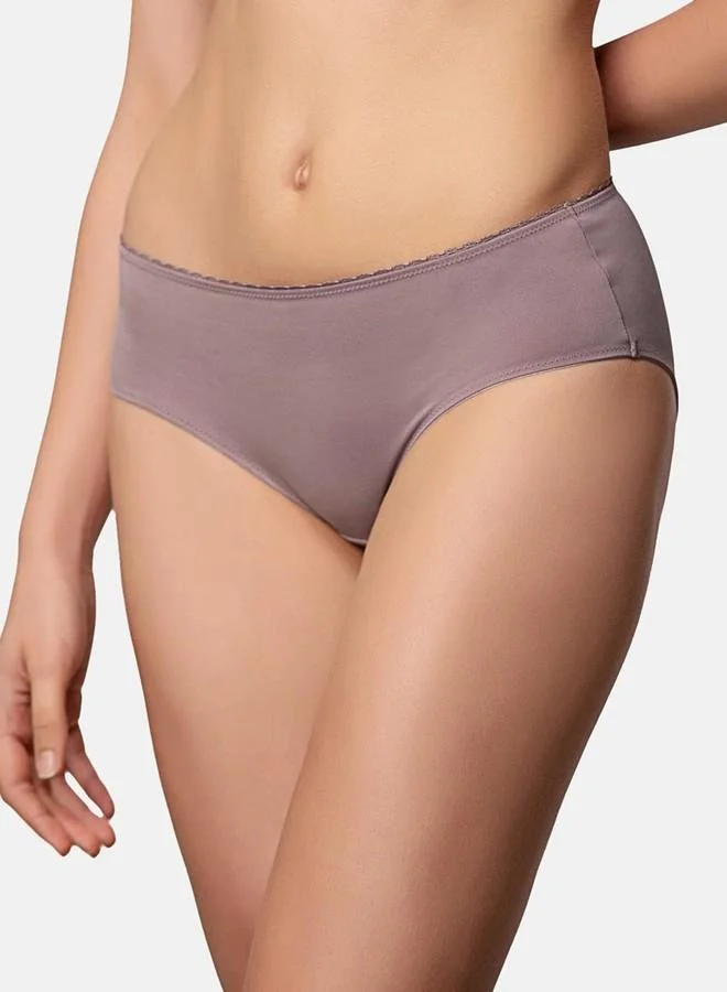 ترايامف Triumph Women's Polyamide Classic Solid Hipster Panties (Pack of 1) (756I551 7S_Grey_M)