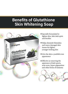 LA Organo Glutathione Activated Charcoal Skin Whitening Soap For All Skin Type (100Gm) Pack Of 1  - Image 2