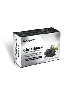 LA Organo Glutathione Activated Charcoal Skin Whitening Soap For All Skin Type (100Gm) Pack Of 1  - Image 1