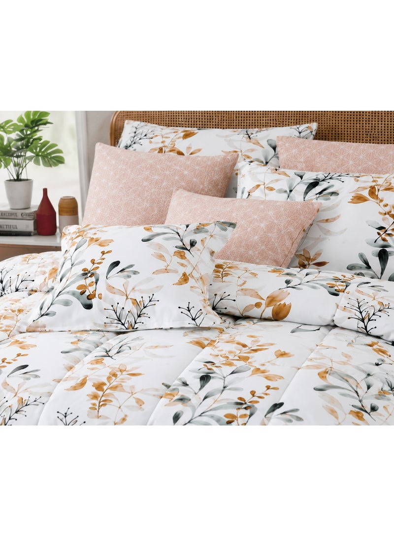 Luxury 8-Piece Comforter Set – King Size, Microfiber Fabric, – Fits 200x200 cm size bed, soft 100 GSM filling - Image 3