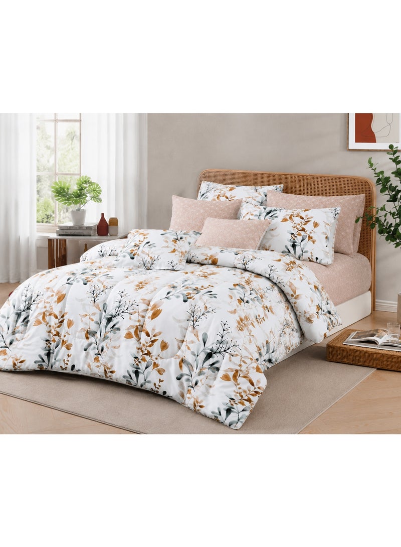 Luxury 8-Piece Comforter Set – King Size, Microfiber Fabric, – Fits 200x200 cm size bed, soft 100 GSM filling - Image 5
