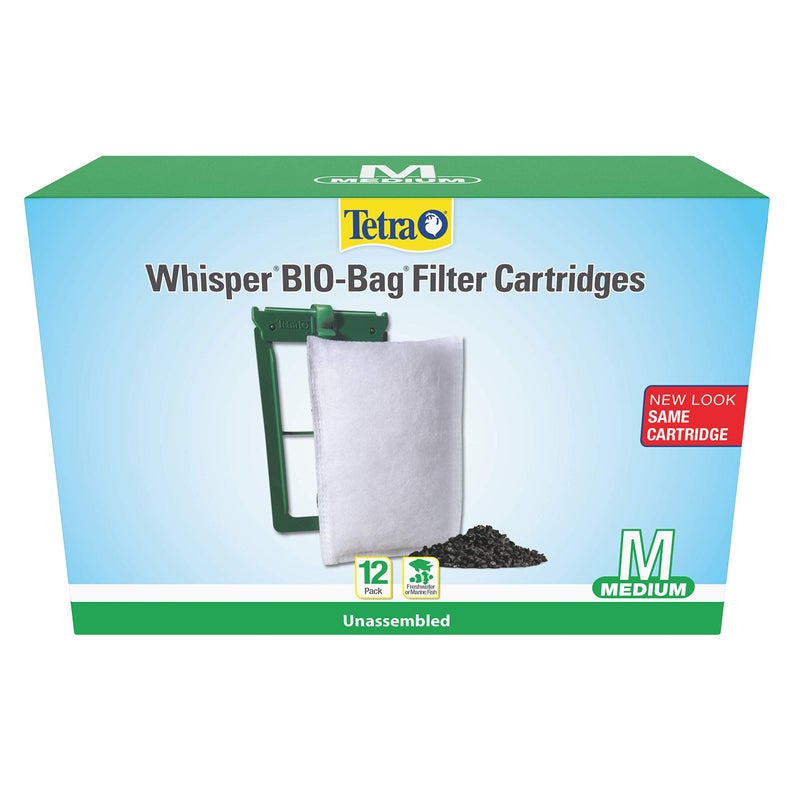 Tetra Whisper Bio-Bag Filter Cartridges For Aquariums - Unassembled Medium (Pack of 12) - Image 1