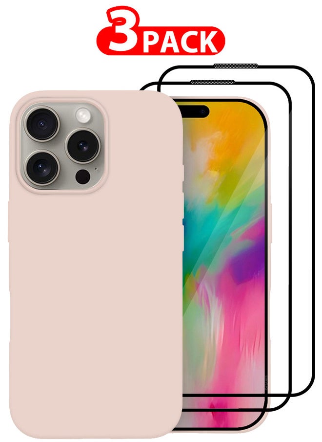 CATANES (for iPhone 16 Pro Max) 3 Pack Case and 2 Screen Protectors, Slim Silicone Case, Full Covered Anti Scratch Shockproof Protective Cover  - Image 1