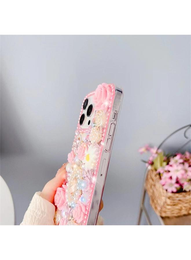 اس-توب جراب لهاتف iPhone 12 مرصع بالألماس والورود - Image 5