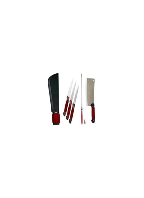 Butcher Knife Set with Bonus Sharpener – Multi-Purpose Knives for Easy Cutting and Home Use