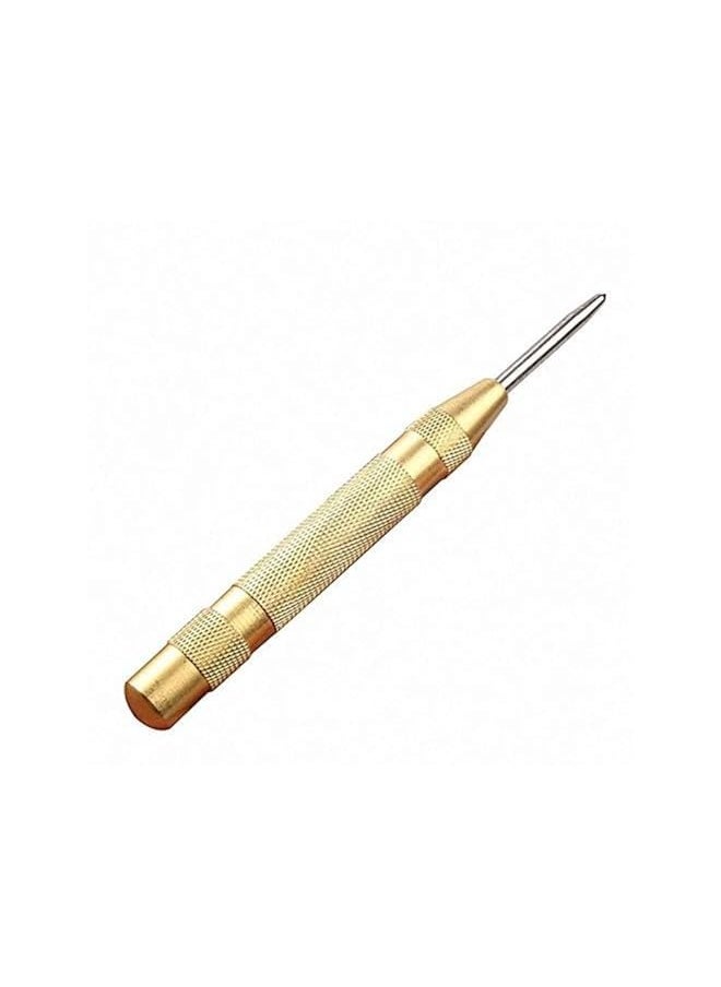 PROMASS Automatic Center Punch, 5 Inch Premium Spring Loaded Center Punch, Adjustable Spring Loaded Center Hole Punch, Heavy Duty Steel Automatic Center Marker Punch Tool for Metal, Wood, Glass  - Image 1