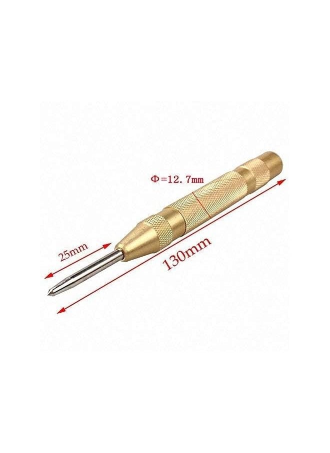 PROMASS Automatic Center Punch, 5 Inch Premium Spring Loaded Center Punch, Adjustable Spring Loaded Center Hole Punch, Heavy Duty Steel Automatic Center Marker Punch Tool for Metal, Wood, Glass  - Image 2