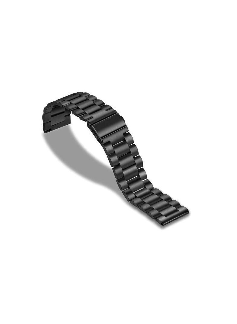 Quick Release Stainless Steel Metal Replacement Straps 20mm Compatible With Samsung Galaxy Watch- 42mm Smartwatch  -Black - Image 2