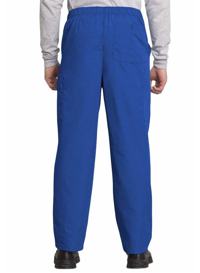 Cherokee Workwear Originals Men Scrubs Pant Fly Front Cargo 4000, Royal, XXL Big - Image 4