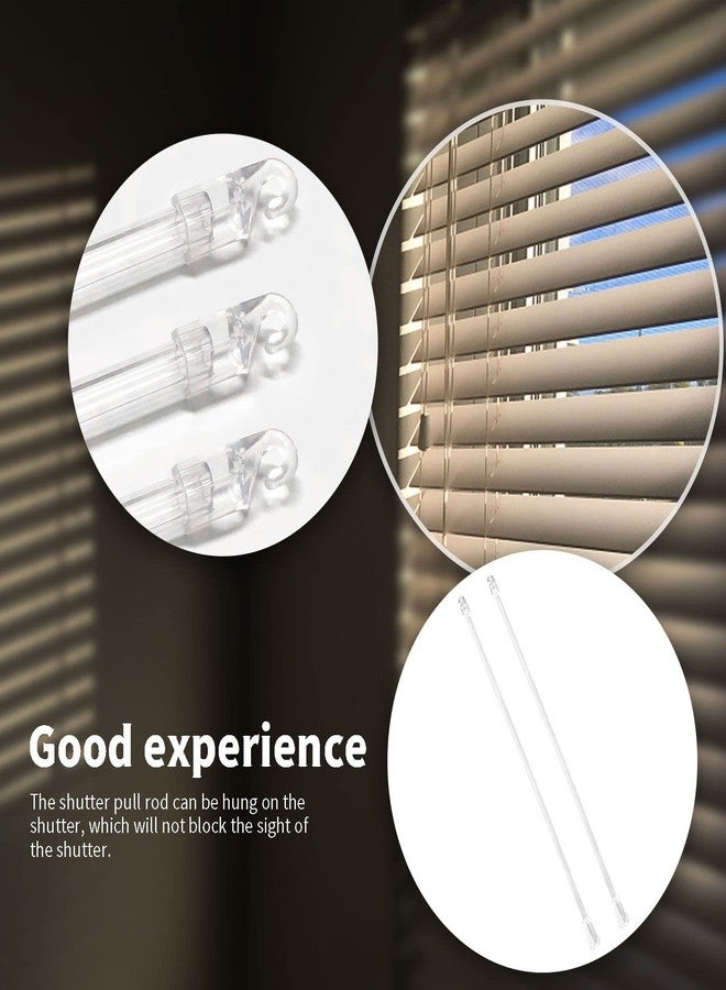 Khakho 6 PCS Vertical Blinds Replacement Parts Blinds Opener Accessories Vertical Rod Control Handle Rod Clear Window Blind Wands Replacement with Hook and Handle Curtain Accessories 17 Inch - Image 3