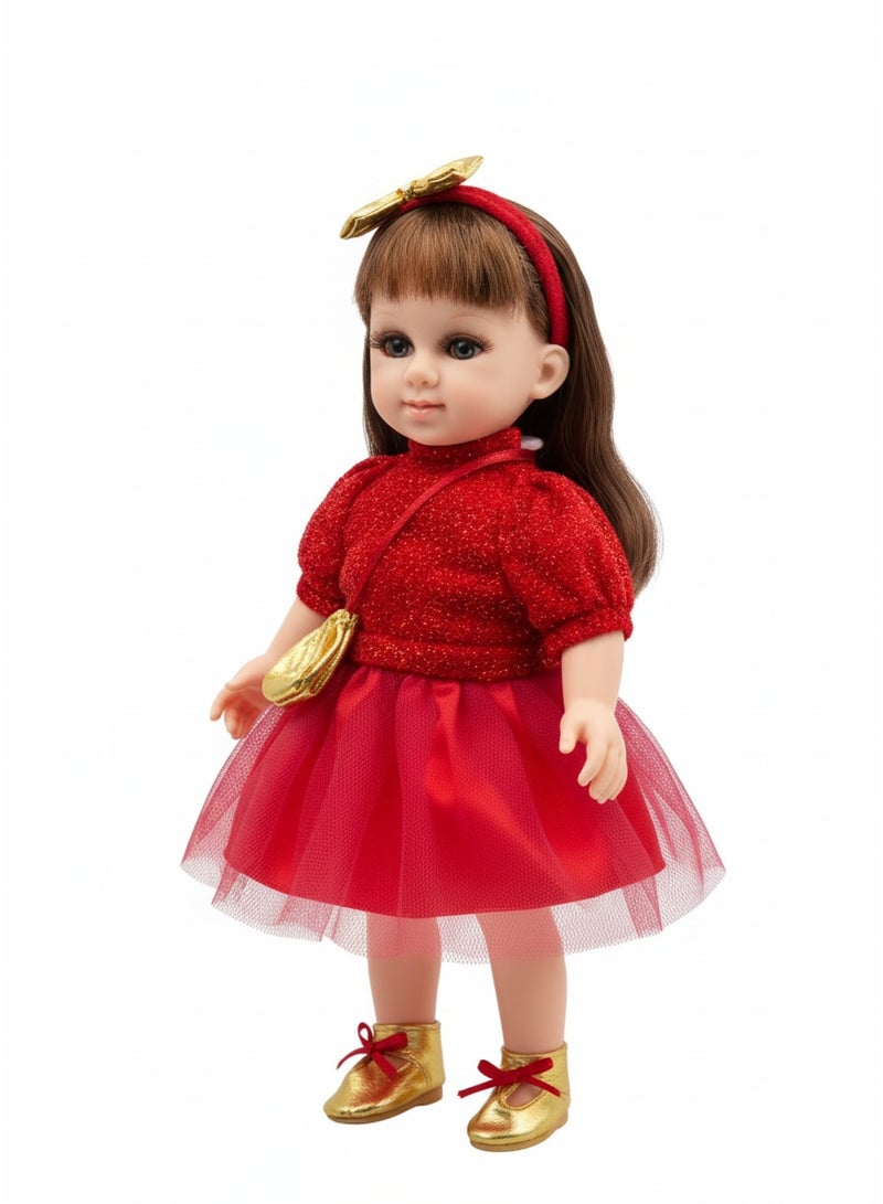 رالي دمية بنات أنيقة بملابس فاخرة – لعبة عروسة للبنات شعر طويل ناعم وحقيبة يد – دميه الموضة الذكية، خيار اللون عشوائي (قطعة واحدة فقط) - Image 4