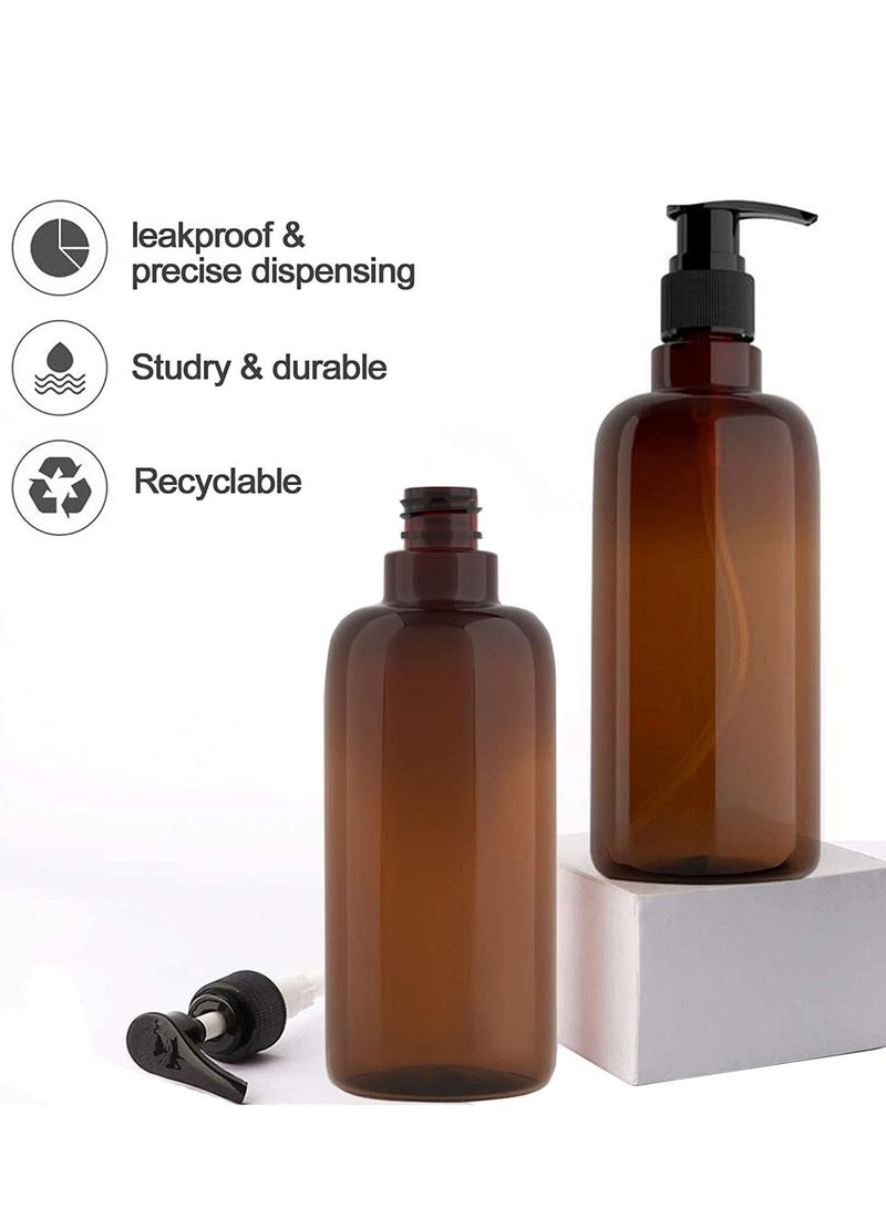 Y&D 2PCS 500ml Empty Refillable Plastic Lotion Pump Bottles Shampoo Body Washing Cream Shower Gel Storage Holder Container Bathroom Toiletries Liquid Soap Dispenser Leak Proof - Image 4