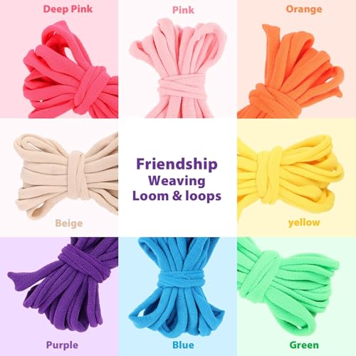 DDAI Weaving Loom Kit Toys Crafts - Arts and Crafts for Kids and Adults - Great Birthday Gifts for Girls Ages 6 7 8-12 13 Years Old - Sturdy Frame Potholder Loom Making Kits Portable Box and Craft Loops - Image 4