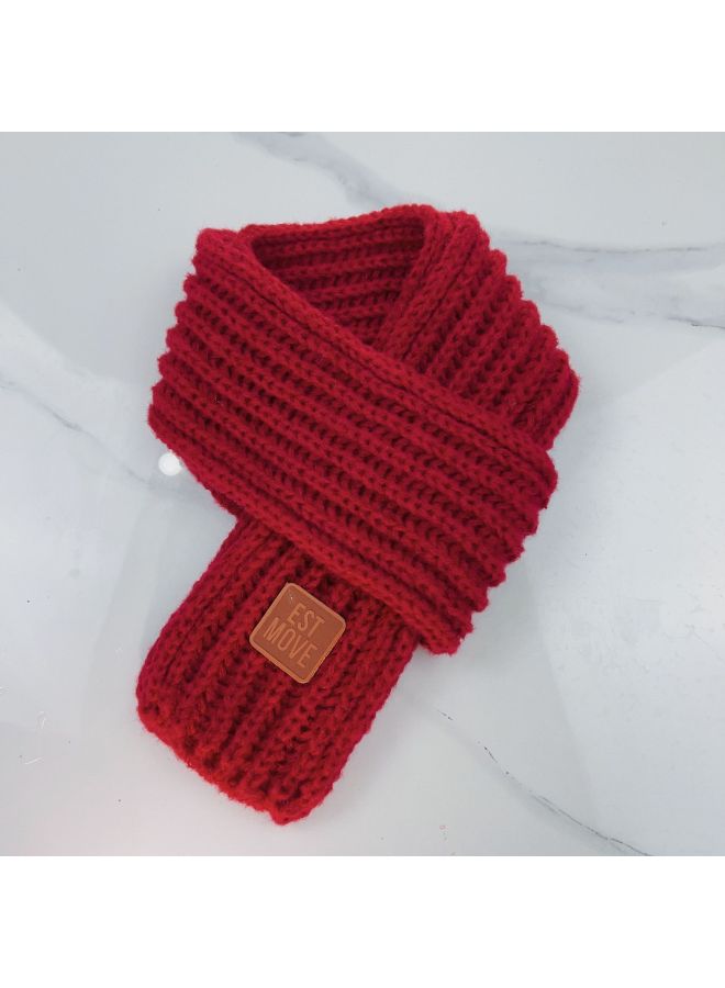 Autumn And Winter Children's Scarf Warm Boys' And Girls' Thickened Small Scarf Baby's Knitted Scarf Korean Style Children's Scarf