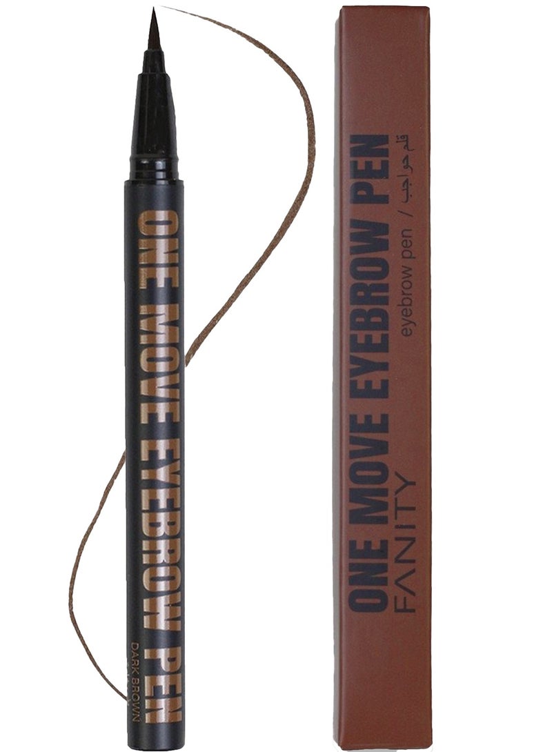 فانيتي قلم تحديد حواجب وان موف دقيق مقاوم للماء ويدوم طويلًا من فانيتي , بني - Image 1