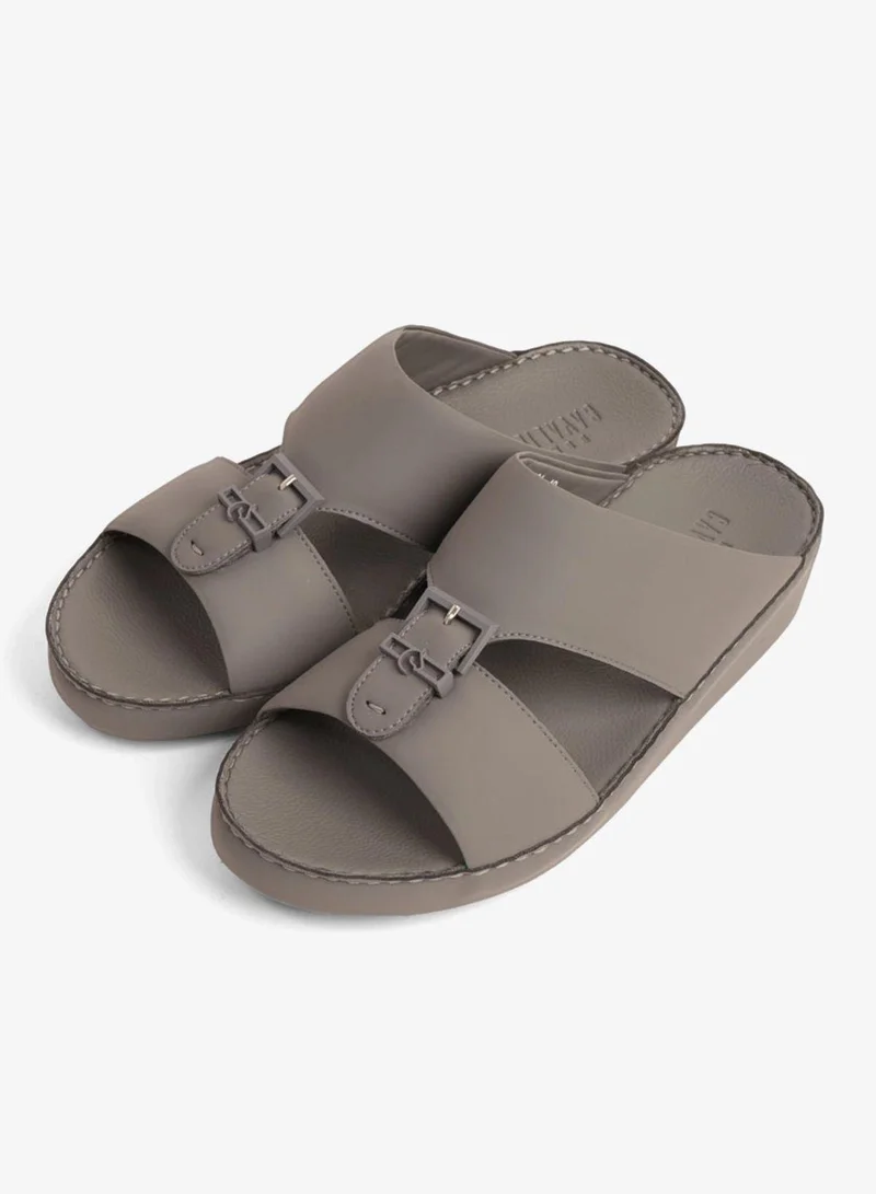 UOMO Cavalier  UOMO CAVALIER EMBOSSED LEATHER HANDSTITCHED ARABIC SANDALS GREY for Men | Best Price UAE
