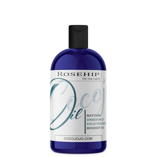 Dr Joe Lab Rosehip Oil for Face Rose Oil for Face Rose Hip Rosehip Oils Pure Unrefined Cold Pressed All Natural for Hair Skin Body Nails Jojoba 16 Oz