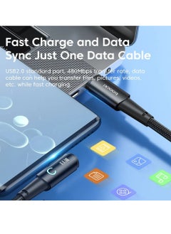 toocki USB C Charging Cable, 5A Current Fast Charging USB C To USB C Cable With 90 Degree Angle, Portable And Flexible Charging Data Cable Wire For For Most Of The Mobile Phones, (100W, 3m Black)  - Image 3