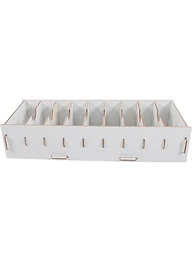 Wooden Business Card Holder Desk Organizer Single Compartment Badge Storage Box - Image 1