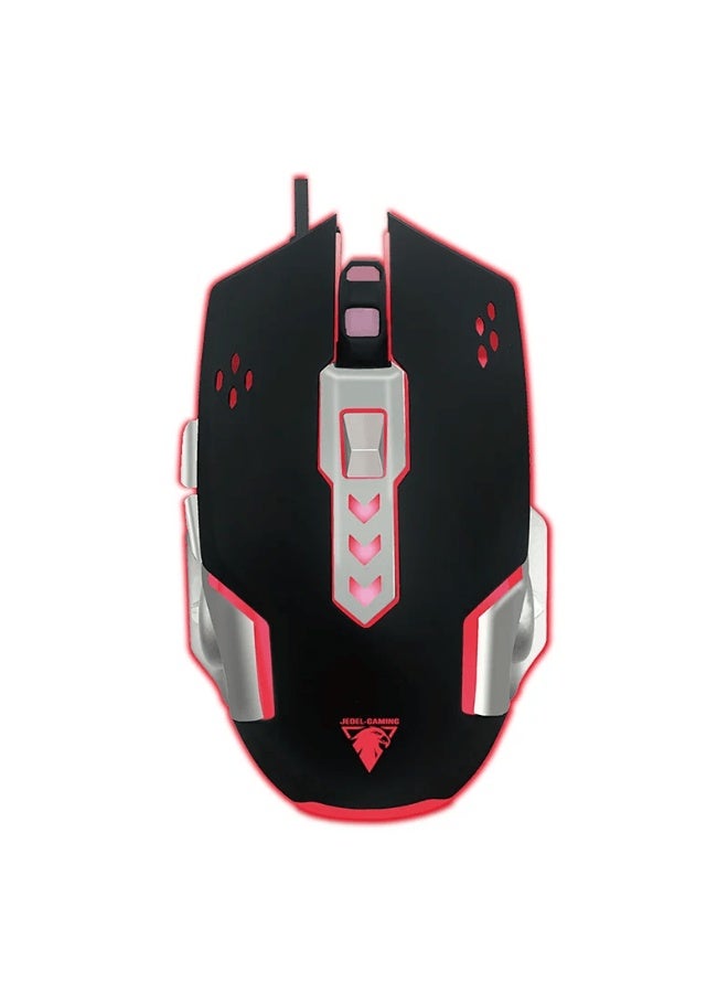 جي ديل ماوس الألعاب السلكي GM880 LED بدقة 3600 نقطة في البوصة، ماوس بصري مريح بمنفذ USB، ماوس ألعاب عالي الدقة مزود بإضاءة LED لأجهزة الكمبيوتر واللابتوب