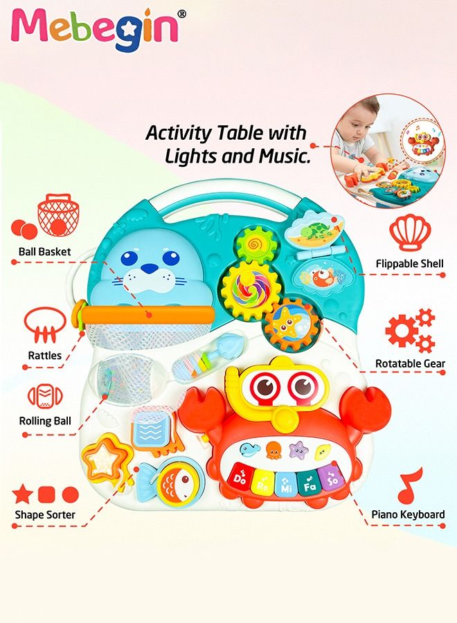 MEBEGIN 4-In-1 Sit-to-Stand Multi-Functional Baby Walker Turnable Stroller Scooter Trolley,Learning Walker for Baby Boys and Girls,Early Learning Push Toys Activity Center - Image 3