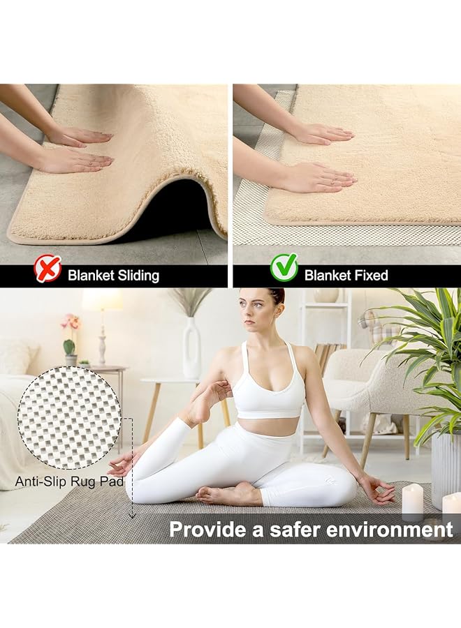 إيروريكس سجادة مضادة للانزلاق سميكة قابلة للقطع 80 × 200 سم متعددة الأغراض غير قابلة للانزلاق وسادة سجادة من البولي فينيل كلوريد للأدراج والسجاد والأرضيات الناعمة بطانة مضادة للانزلاق للاستخدام المنزلي - Image 3