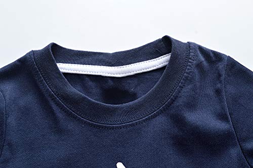 Warmbaby Fire Truck Shirts Boys Kids Long Sleeve T Shirt Navy Size 5 - Image 3