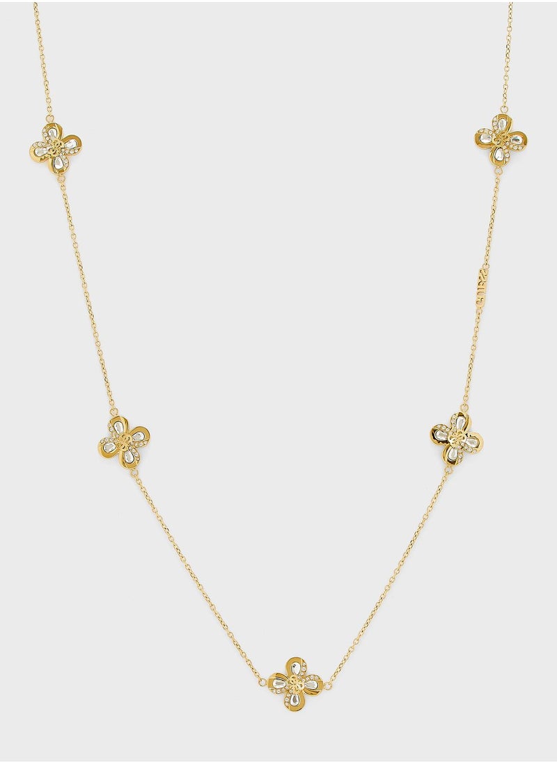GUESS - Flower Chain Detail Necklace - Image 1