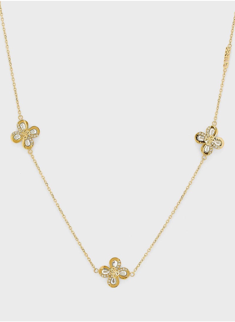 GUESS - Flower Chain Detail Necklace - Image 1