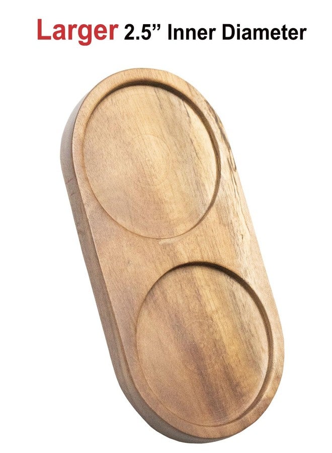 TooWoom Salt and Pepper Grinder Mill Tray, Larger Retro Color Pepper Grinder Rest Holder, Compatible with All Wooden Pepper Grinder Mills - Image 2