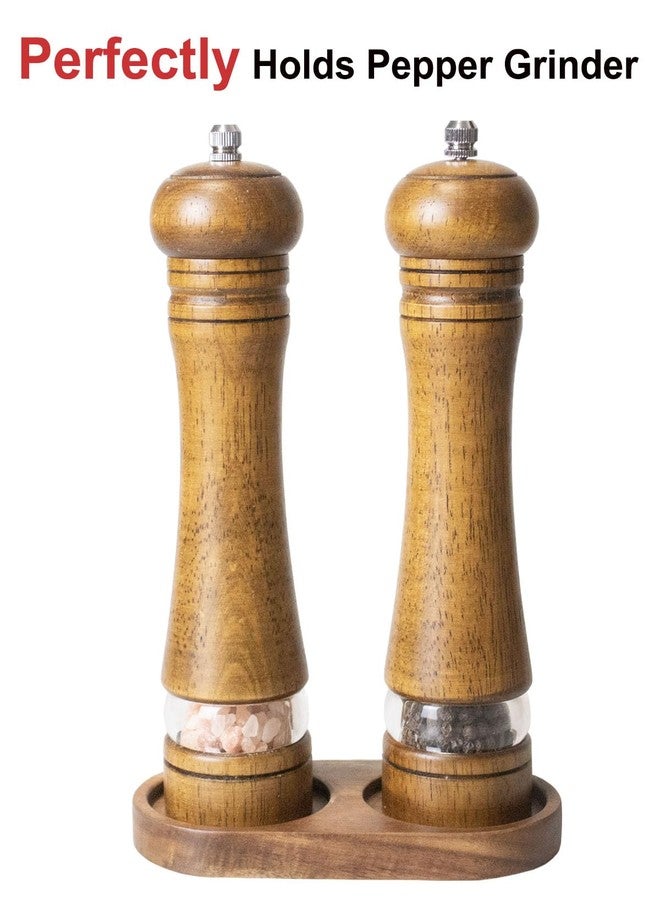 TooWoom Salt and Pepper Grinder Mill Tray, Larger Retro Color Pepper Grinder Rest Holder, Compatible with All Wooden Pepper Grinder Mills - Image 4