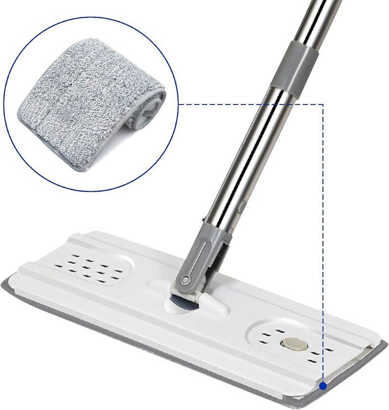 BeiLan Microfiber Mop Cleaning Pads Flat: 10 Packs 13" X 4.9" Washable Pads for Floor Cleaning Compatible with Tethys & Most 13 Inch Flat Mop - Pads Replacement for Flat Mop or Mop Bucket Set - Image 3