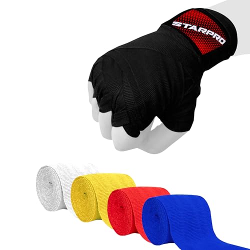 Starpro Boxing Hand Wraps 2.5m & 4.5m – Mexican Style Wrist Wraps with Thumb Loop – Elastic Hand Wraps for Boxing Kickboxing MMA for Men & Women - Image 1