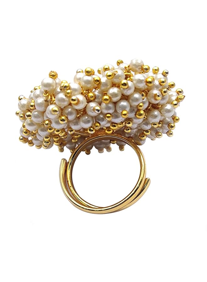 YouBella Stylish Latest Design Jewelery Ring For Women Golden Ybrg_20041 - Image 3