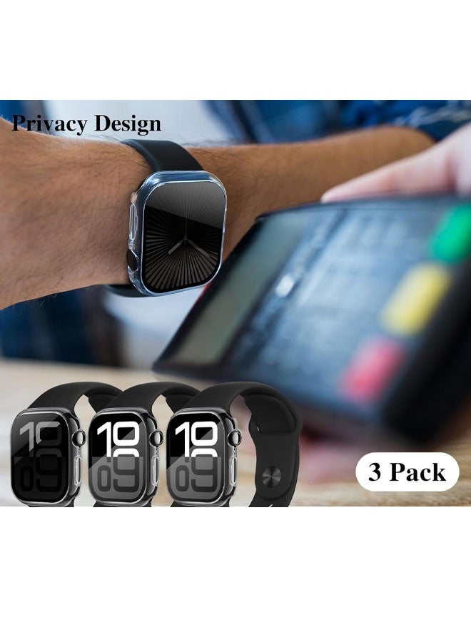 3-Pack Privacy case for HUAWEI WATCH FIT3,PC CASE Bumper Tempered Glass  Cover Scratch-Resistant Accessories - Image 2