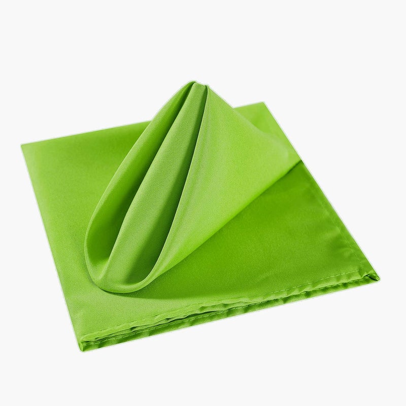 Cupuamon Cloth Napkins 17x17 inch Washable Polyester Dinner Napkins Soft Table Napkins for Wedding Party Dining BanquetApple Green50PCS - Image 3