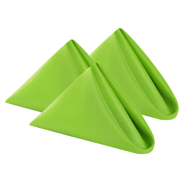Cupuamon Cloth Napkins 17x17 inch Washable Polyester Dinner Napkins Soft Table Napkins for Wedding Party Dining BanquetApple Green50PCS - Image 1